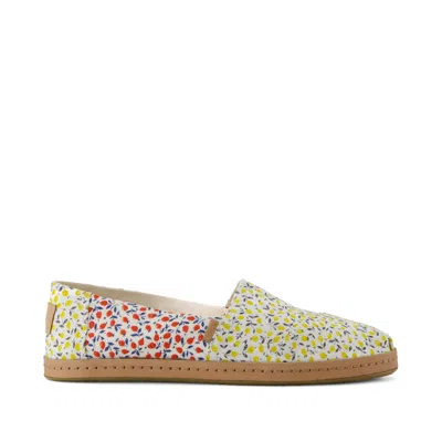 Toms Women's Alpargata Leather Wrap Yellow Multi Liberty Print