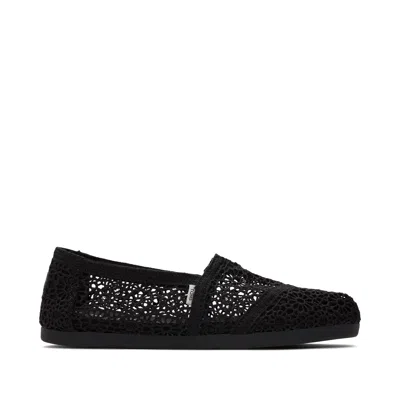 Toms Women's Alpargata Moroccan Crochet In Black
