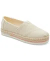 Toms Women's Alpargata Platform Espadrille Slip-ons In Natural Heavy Twill