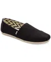 Toms Alpargata Womens Slip On Casual Loafers In Black Heritage Canvas