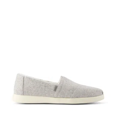 Toms Women's Alpargata Plus Light Heathered Tweed W/ Faux Fur In Grey