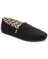 Toms Women's Alpargata Recycled Slip-on Flats In Black,black Recycled Canvas