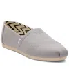 Toms Women's Alpargata Recycled Slip-on Flats In Drizzle Grey Recycled Cotton Slubby Wove