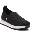 Toms Women's Alpargata Resident 2.0 Slip On Trainer Sneakers In Black Recycled Ritstop