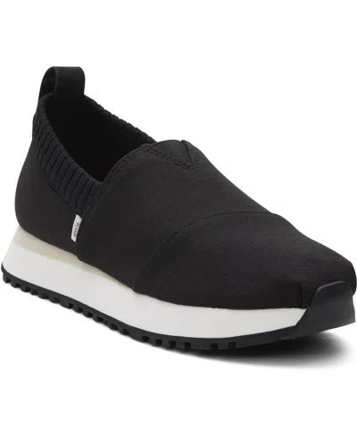 Toms Women's Alpargata Resident 2.0 Slip On Trainer Sneakers In Black Recycled Ritstop