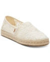 Toms Classic Alpargata Slip-on In Natural Floral Lace