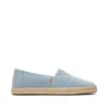 Toms Women's Alpargata Rope 2.0 Espadrille Pastel Washed Denim In Blue
