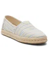 Toms Women's Alpargata Rope 2.0 Espadrille Slip-on Flats In Fog Woven Stripes