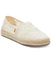 Toms Classic Alpargata Slip-on In Natural Floral Lace