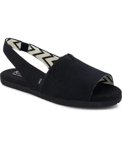 Toms Alpargata Slingback Sandal In Black