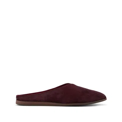 Toms Women's Amelia Mule Dark Burgundy Hair Leather Flat In Multi
