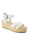 Toms Audrey Ankle Strap Espadrille Platform Wedge Sandal In White
