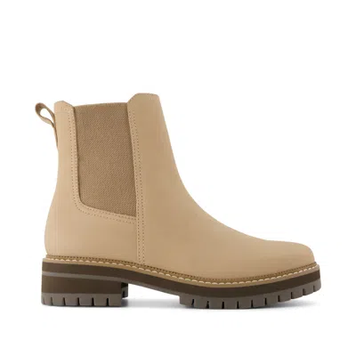 Toms Women's Bennet Boot Water Resistant Taupe Nubuck Leather In Multi
