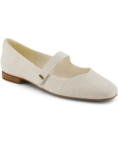 Toms Women's Bianca Canvas Mary Jane Flats In White