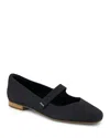 Toms Bianca Mary Jane Flat In Black