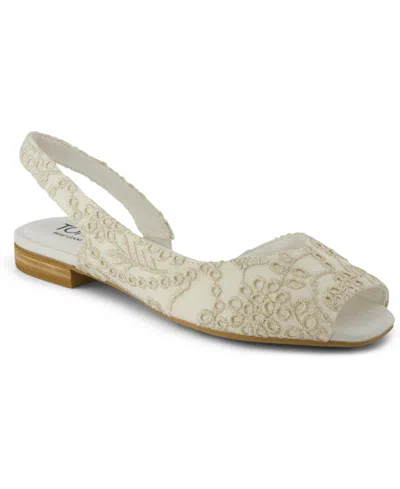 TOMS WOMEN'S BRIELLA OPEN TOE SLINGBACK FLAT SANDALS