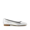 Toms Women's Briella Silver Metallic Leather Flat In Gray