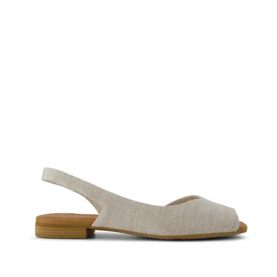 Toms Women's Briella Slingback Flat Natural Yarn Dye In White