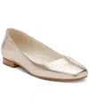 Toms Briella Ballet Flat In Champagne Metallic Suede
