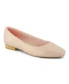 Toms Women's Briella Square Toe Ballet Flats In Pale Rose Metallic Suede