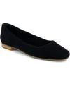 Toms Briella Ballet Flat In Black Suede