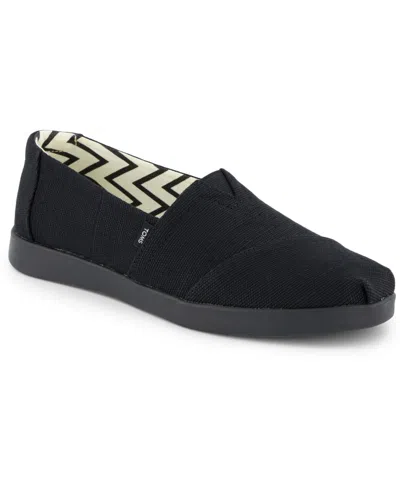 Toms Classic Alpargata With Heritage Canvas In Black