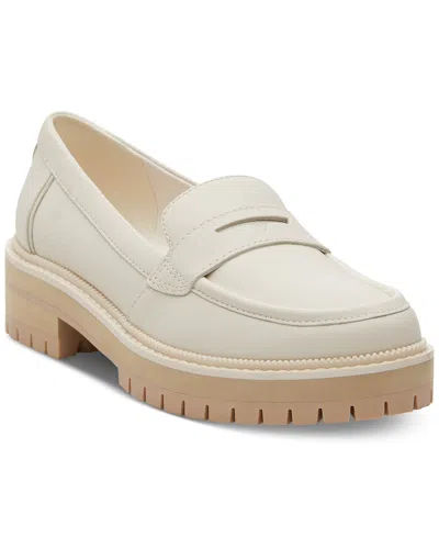 Toms Women's Cara Lug Sole Loafers In Light Sand Leather