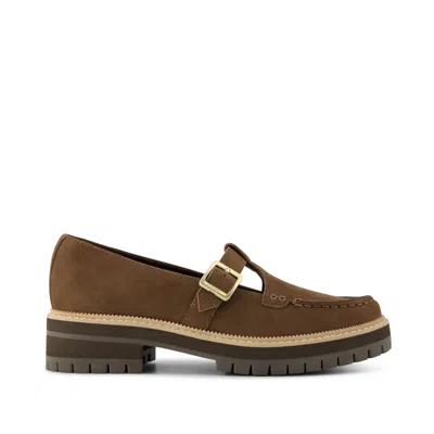 Toms Women's Cara Mary Jane Loafer Hot Cocoa Nubuck Leather Flat In Brown