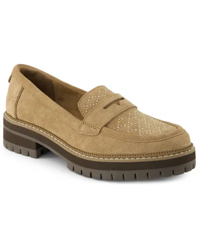 Toms Cara Platform Penny Loafer In Brown