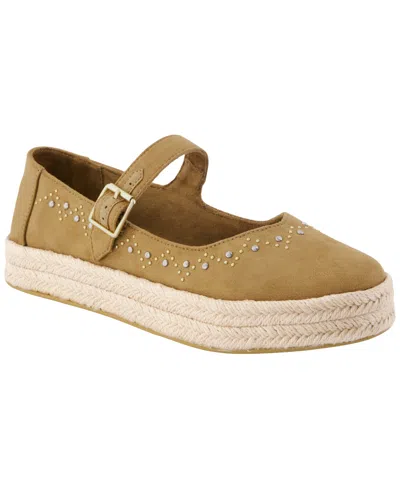 Toms Women's Carolina Espadrille Mary Jane Flats In Brown