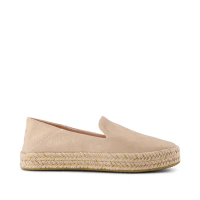 Toms Women's Carolina Espadrille Pale Rose Metallic Suede Slip On In Neutral