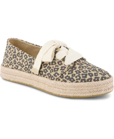 Toms Carolina Lace-up Espadrille In Animal Print