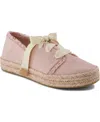Toms Carlup Espadrille Sneaker In Pale Rose Beachside Woven,fray