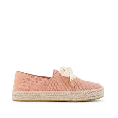 Toms Women's Carolina Lace-up Espadrille Bloom Mesh In Pink