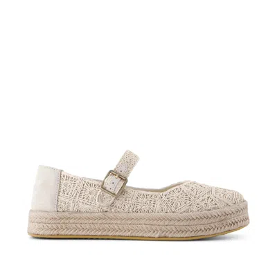Toms Women's Carolina Mary Jane Espadrille Undyed Floral Raffia In Multi
