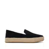 Toms Women's Carolina Twill Espadrille Slip On In Black