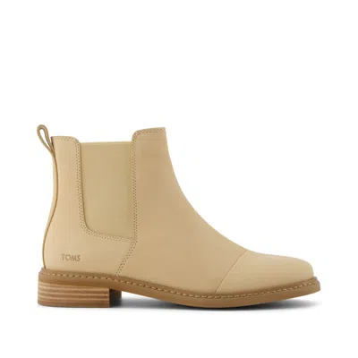 Toms Women's Charlie Oatmeal Leather Boot In Brown