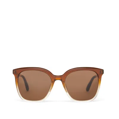 Toms Women's Charmaine Cappuccino Champagne Fade Handcrafted Sunglasses In Brown