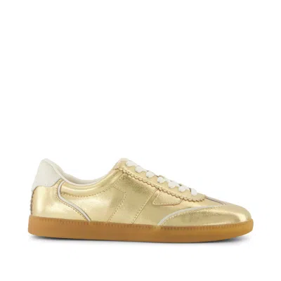 Toms Women's Collins Casual Lace-up Sneaker Gold Metallic Leather In Multi