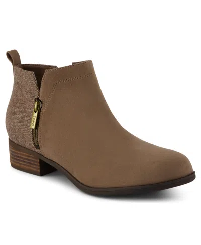 Toms Women's Dahlia Zipper Ankle Booties In Brown