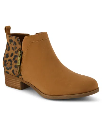 Toms Women's Dahlia Zipper Ankle Booties In Brown