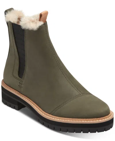 TOMS WOMEN'S DAKOTA COZY WATER-RESISTANT CHELSEA LUG BOOTIES