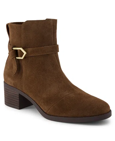 Toms Women's Delilah Buckle Ankle Booties In Brown