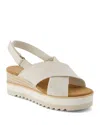 Toms Slingback Espadrille Platform Wedge Sandal In Natural