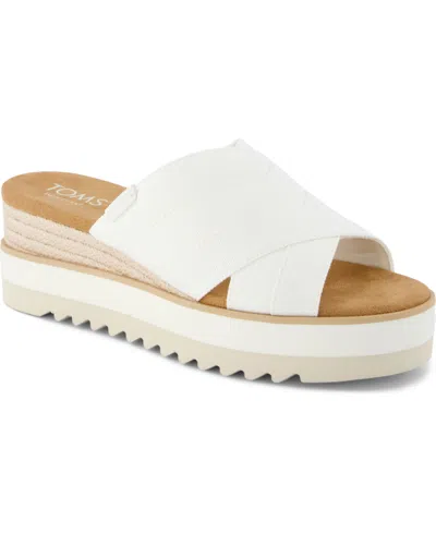 Toms Diana Wedge Sandal In White