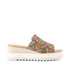 Toms Women's Diana Mule Roses Liberty Print Wedge Sandal In Animal Print