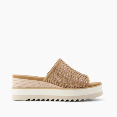 Toms Women's Diana Mule Wedge Sandal Bronze Deco Basket Weave In Multi