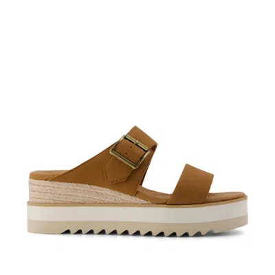 Toms Women's Diana Mule Wedge Sandal Brown Sugar