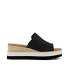 Toms Women's Diana Mule Wedge Sandal Leather In Black