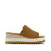 Toms Women's Diana Mule Wedge Sandal Sugar Leather In Brown